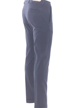 pantalone in cotone e tencel stretch