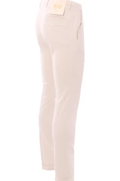 pantalone in cotone e tencel stretch