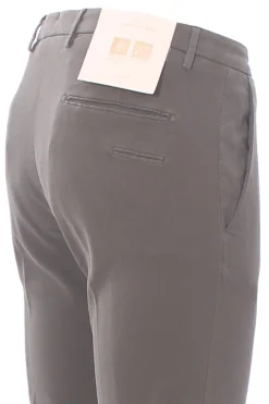 pantalone in cotone e tencel stretch