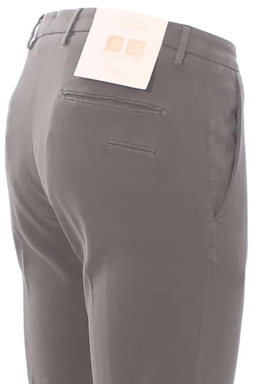 pantalone in cotone e tencel stretch