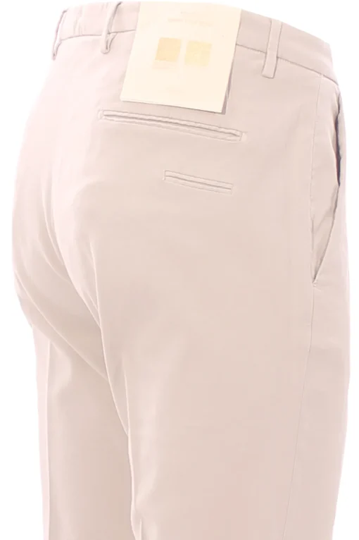pantalone in cotone e tencel stretch
