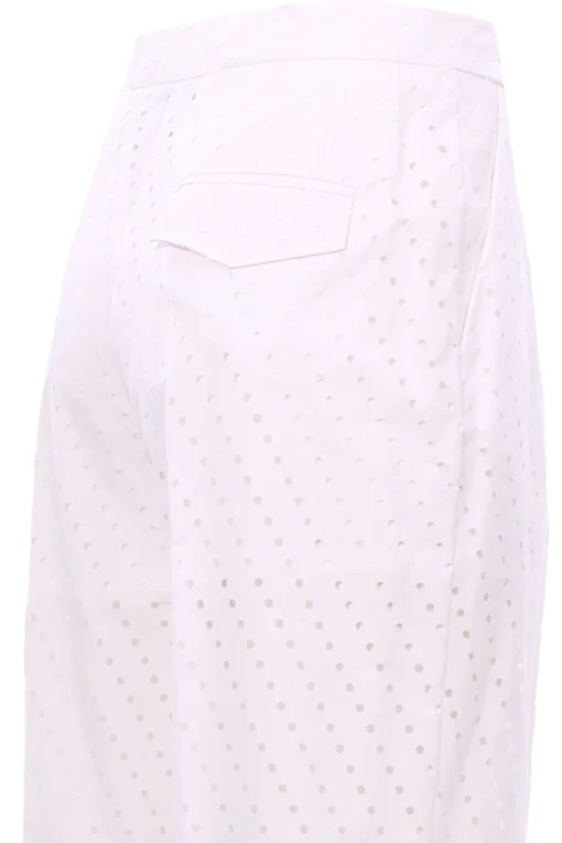 Pantalone in cotone perforato