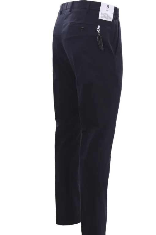Pantalone in cotone satin stretch