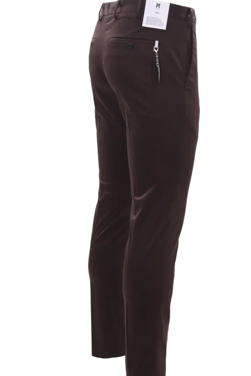 Pantalone in cotone satin stretch