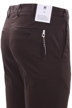 Pantalone in cotone satin stretch