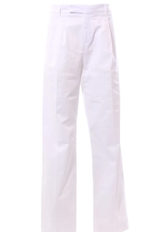 Pantalone in cotone vita alta