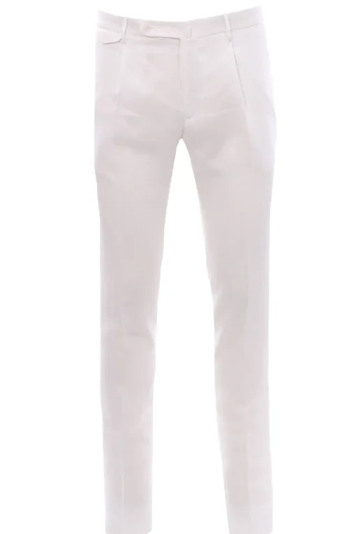 Pantalone in lino natural stretch
