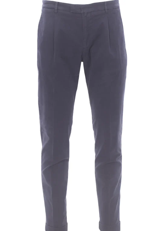 pantalone in tencel e cotone stretch
