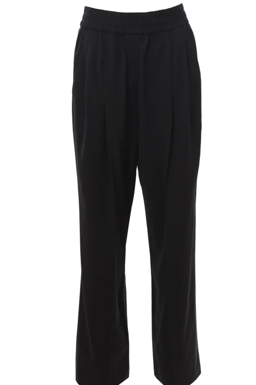 Pantalone in viscosa e lana con pinces