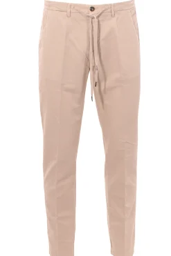 pantalone jogging in cotone e lino stretch