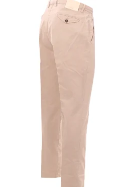 pantalone jogging in cotone e lino stretch