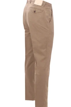 pantalone jogging in cotone e lino stretch
