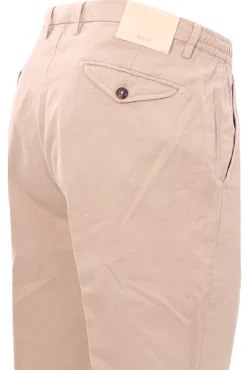 pantalone jogging in cotone e lino stretch