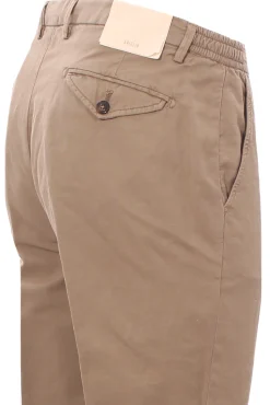 pantalone jogging in cotone e lino stretch