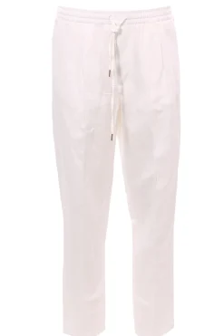 Pantalone jogging in lino e cotone