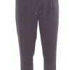 Pantalone jogging in velluto millerighe