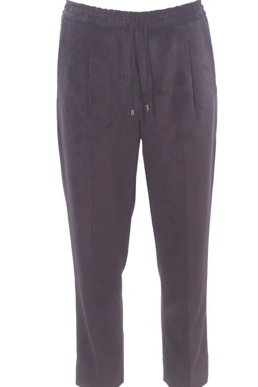 Pantalone jogging in velluto millerighe