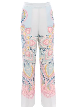 Pantalone lucy in seta stampata