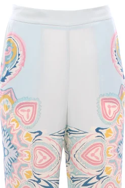 Pantalone lucy in seta stampata