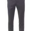 pantalone master f.f. in flanella light stretch