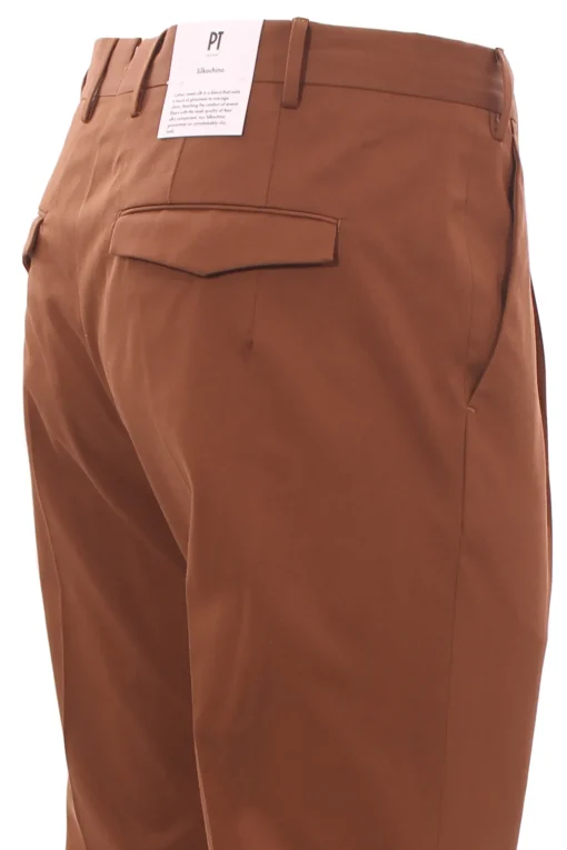 pantalone master 1p in cotone e seta stretch