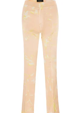Pantalone montefalco stampa tilia in seta