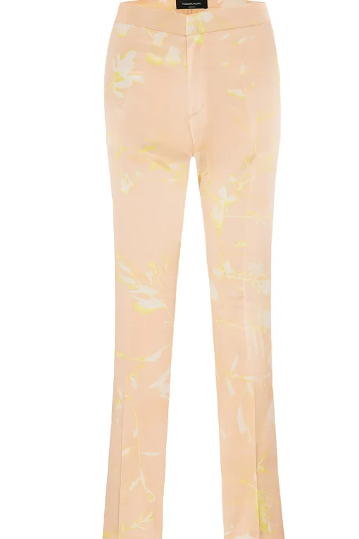 Pantalone montefalco stampa tilia in seta