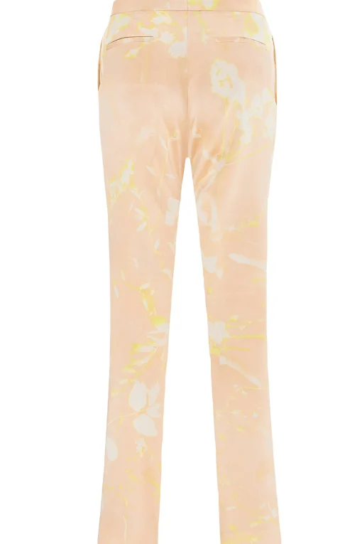 Pantalone montefalco stampa tilia in seta