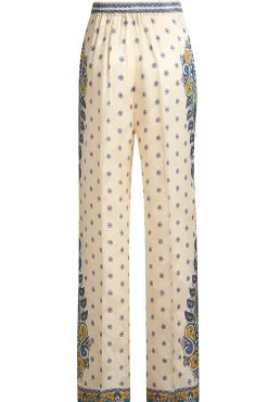 pantalone motivo medaglioni