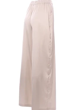 Pantalone palazzo in viscosa di seta