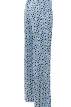 Pantalone swirl prin in jersey
