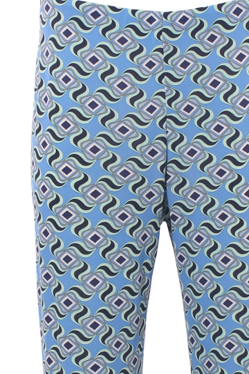 Pantalone swirl prin in jersey