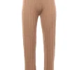 Pantalone tricot a coste zampetta