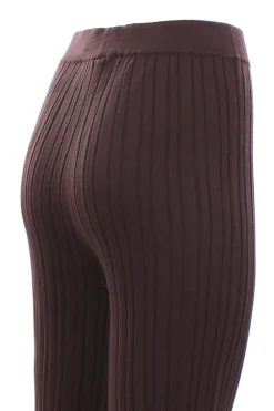 Pantalone tricot a coste zampetta