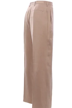 Pantalone vita alta in tencel