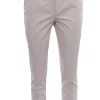Pantaloni corso como in cotone con impunture