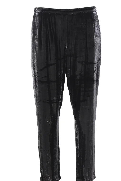 Pantaloni effetto spalmato