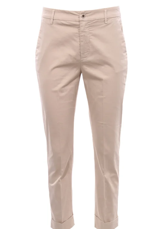 Pantaloni erin gamba stretta con risvolto