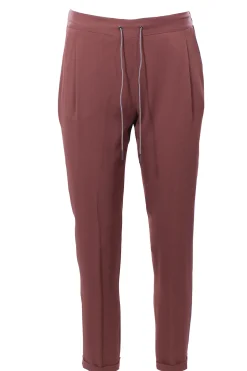 Pantaloni in cadì con risvolto