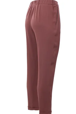 Pantaloni in cadì con risvolto