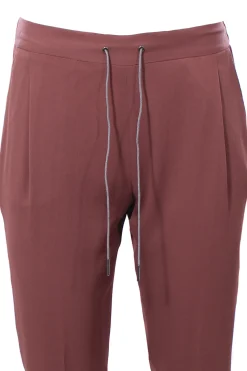 Pantaloni in cadì con risvolto