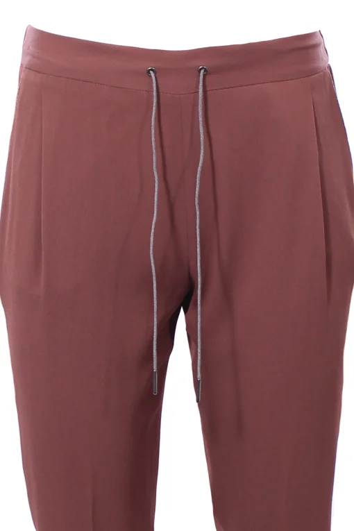 Pantaloni in cadì con risvolto