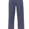 Pantaloni in denim di cotone con pinces