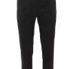 Pantaloni in lana stretch jacquard
