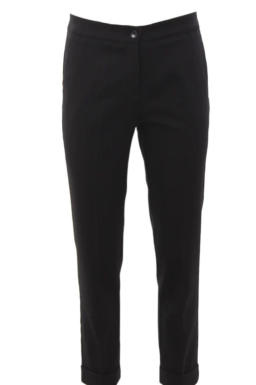 Pantaloni in lana stretch jacquard