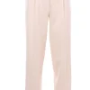 Pantaloni in lana stretch con pinces
