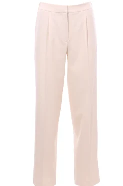 Pantaloni in lana stretch con pinces