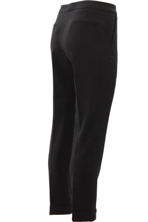 Pantaloni in lana stretch jacquard