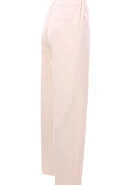 Pantaloni in lana stretch con pinces