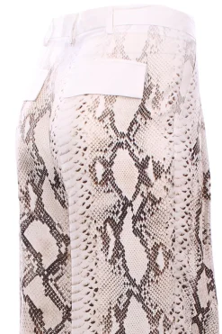 Pantaloni in viscosa stampa animalier